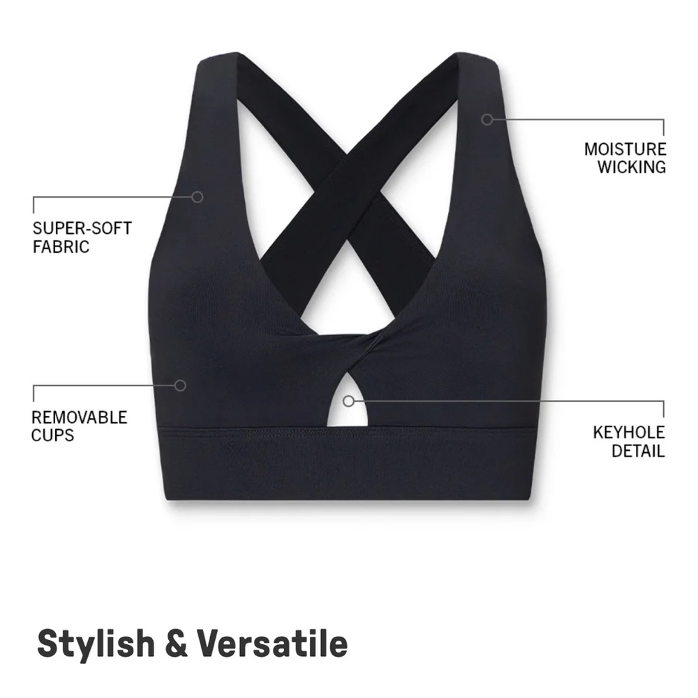 Oasis Twist Medium Impact Sports Bra in Storm Slate - Picture 10 of 10